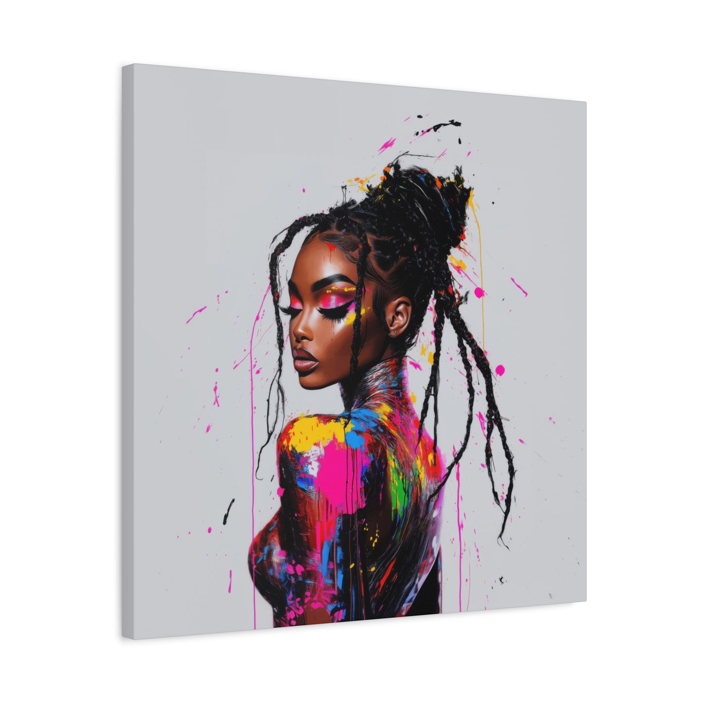 Confidence Afrocentric Black Woman Inspirational Spiritual Art Canvas Wall Print