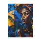 Vacation Vibes Afrocentric Black Woman Abstract Art Canvas Wall Print