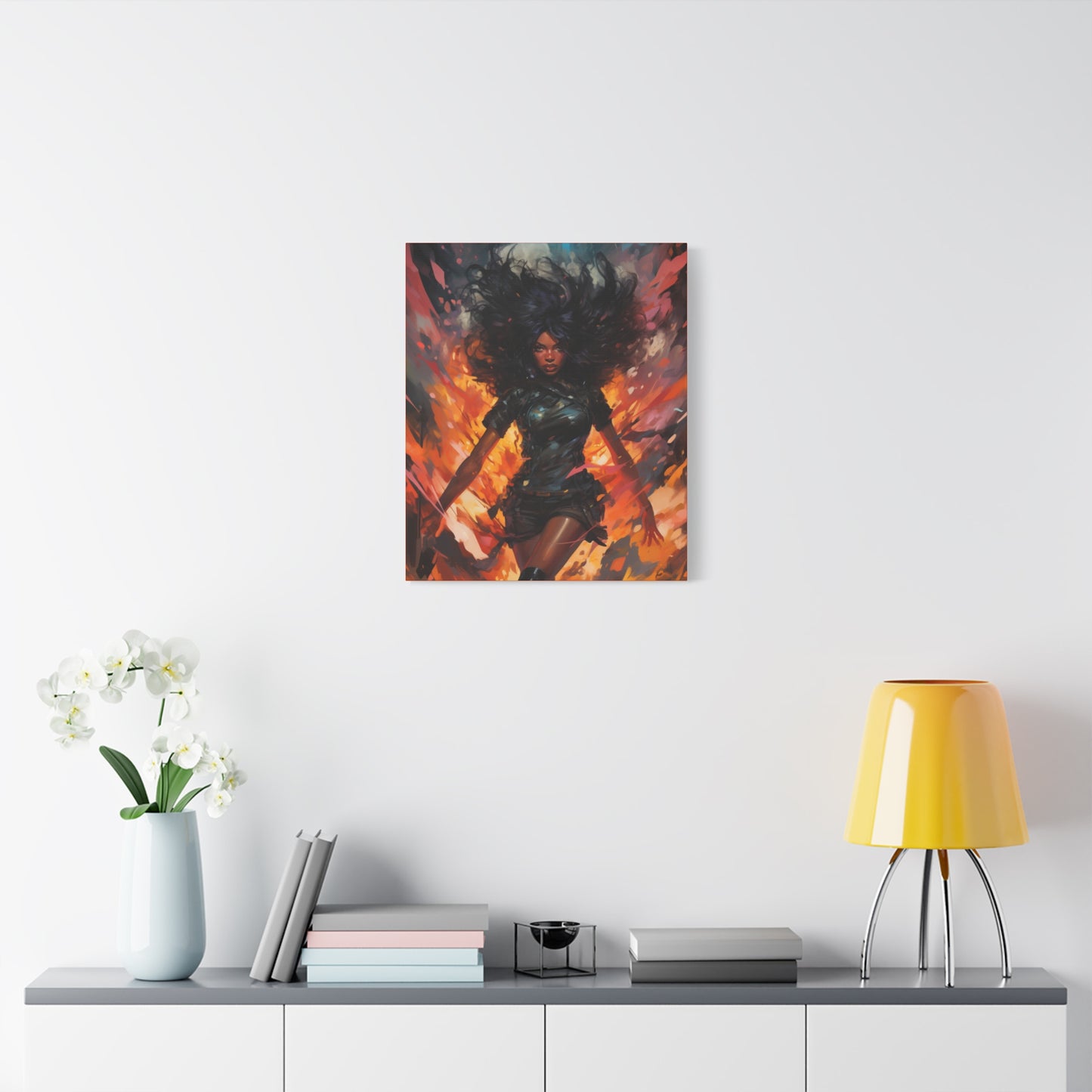 You Gonna Learn Today Gamer Fantasy Abstract Black Woman Artwork Canvas Wall Print - Xtreme Shopper