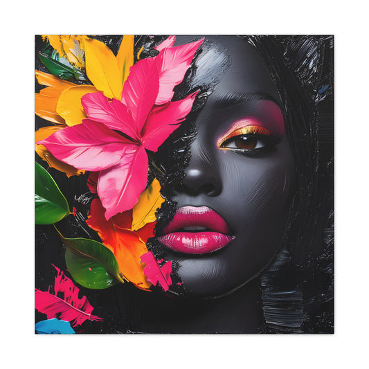 Everything is Beautiful Afrocentric Black Woman Art Canvas Wall Print