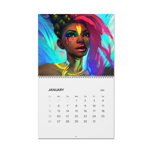 Black Girl Magic Oil Inspired Artwork Wall Calendar