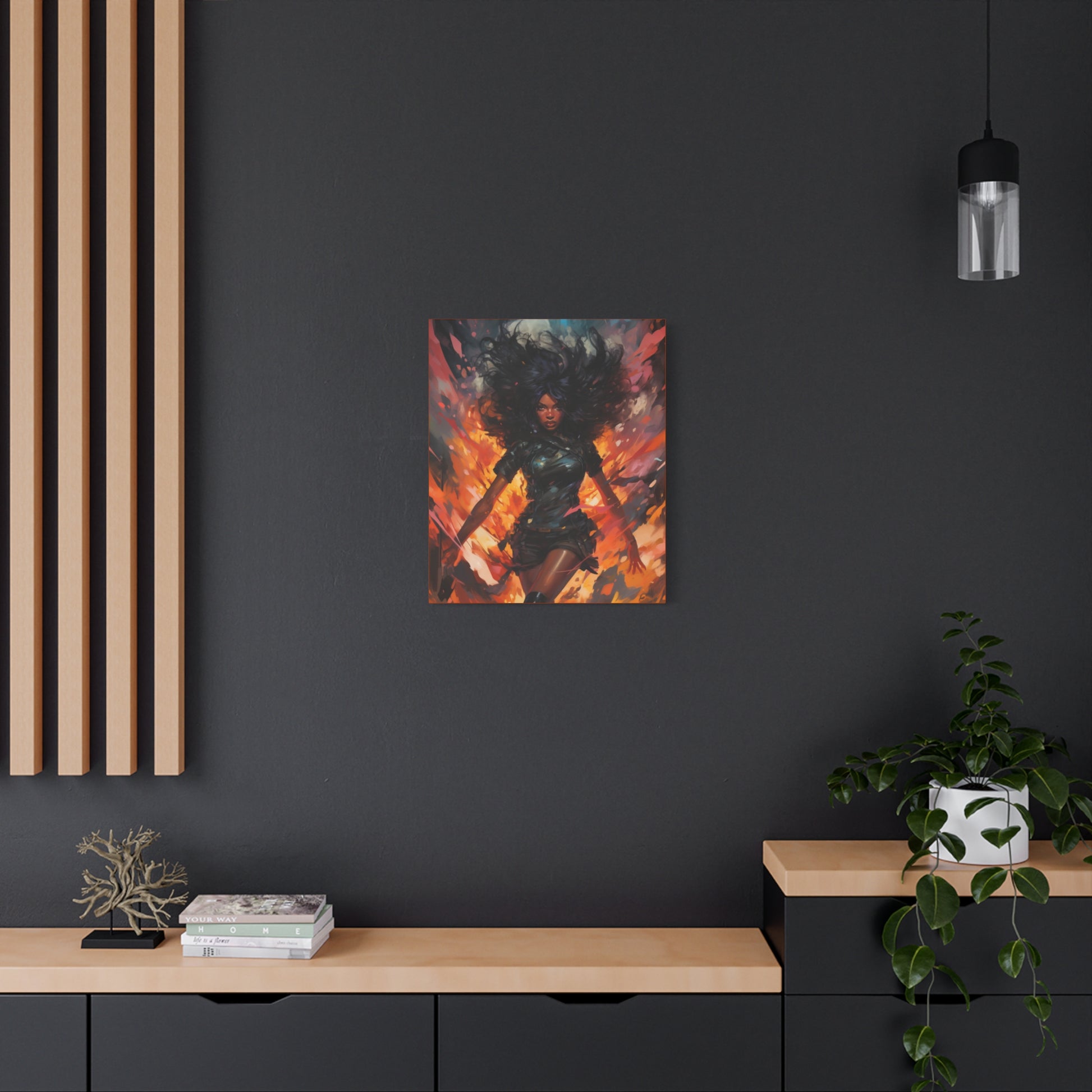 You Gonna Learn Today Gamer Fantasy Abstract Black Woman Artwork Canvas Wall Print - Xtreme Shopper