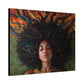 Rooted In My Mind Afrocentric Black Woman Inspirational Spiritual Art Canvas Wall Print - Xtreme Shopper