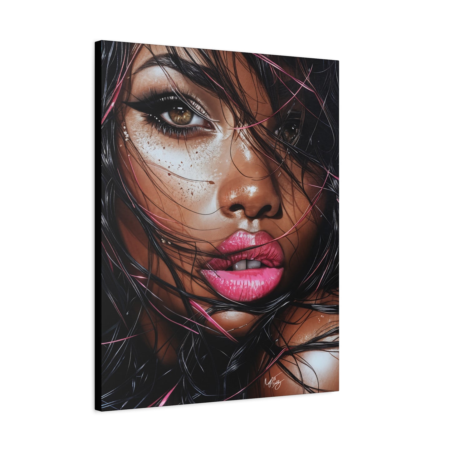 I'm Parched Afrocentric Black Woman Art Canvas Wall Print