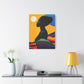 Serenity In Full Color Black Woman Art Canvas Wall Print