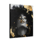 Gold Is My Passion Afrocentric Black Woman Abstract Art Canvas Wall Print
