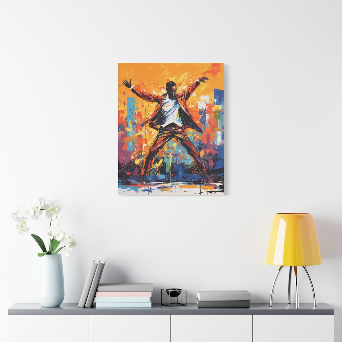 The Jazz Dancer Afrocentric Abstract Black Art Canvas Wall Print - Xtreme Shopper
