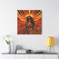 Autumn Rises Black Woman Art Canvas Wall Print