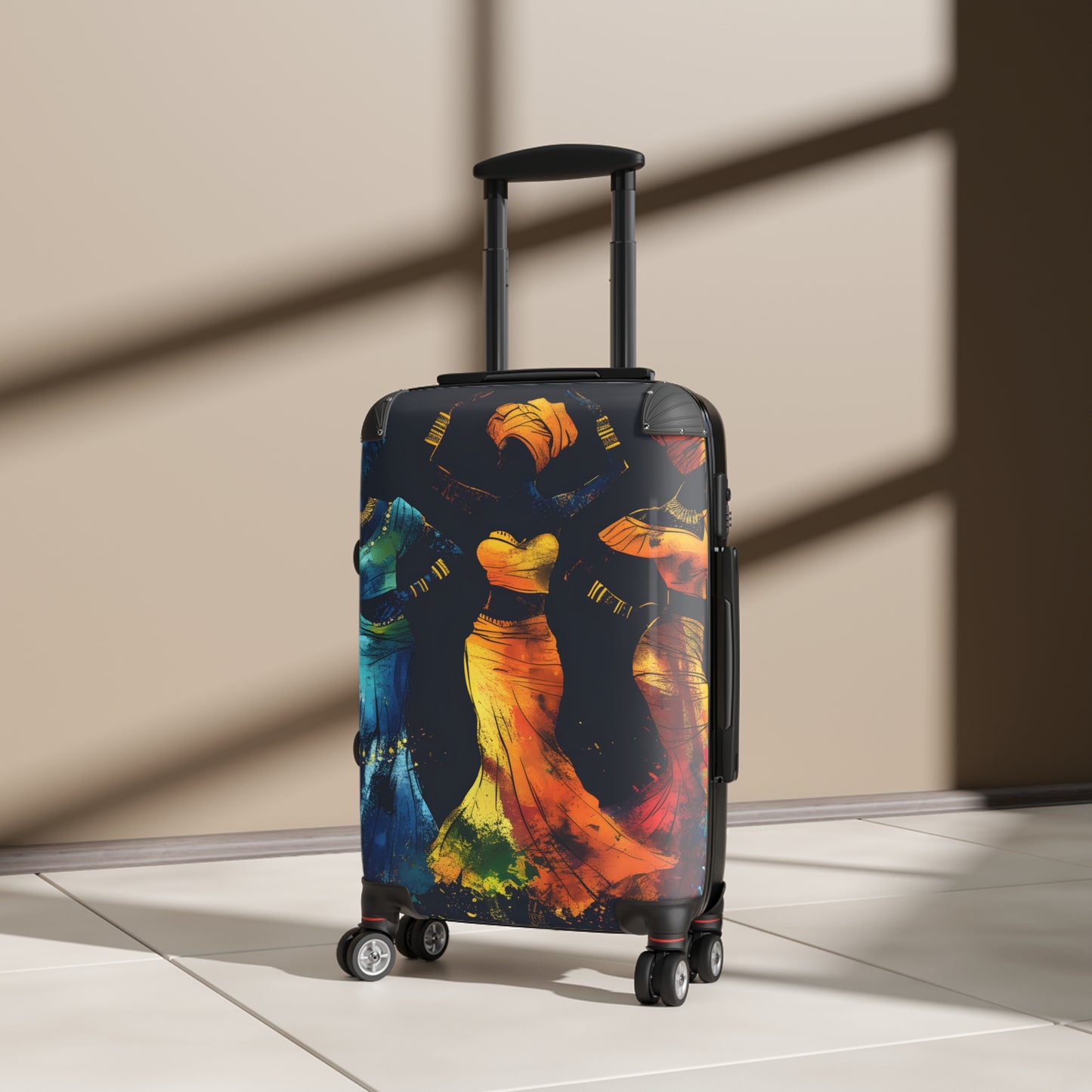 As We Dance Black Woman Art Hardshell Hardside Lockable Spinner Suitcase