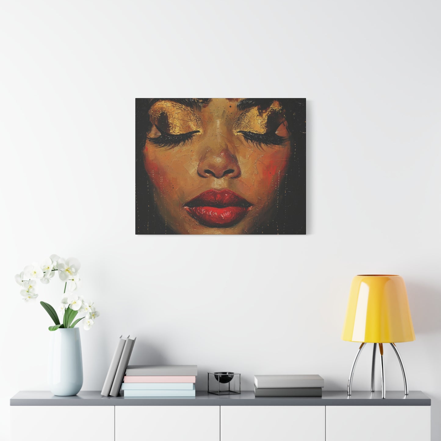 Just Meditate On It Black Woman Art Canvas Wall Print
