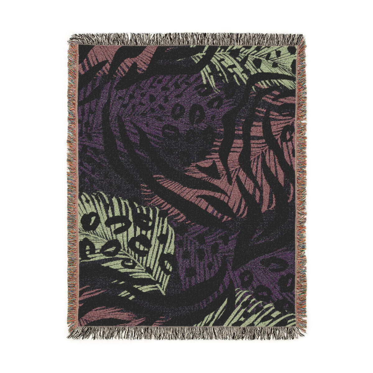 Neon Jungle Woven Throw Blanket