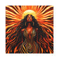 Sunkissed Afrocentric Black Woman Abstract Art Canvas Wall Print