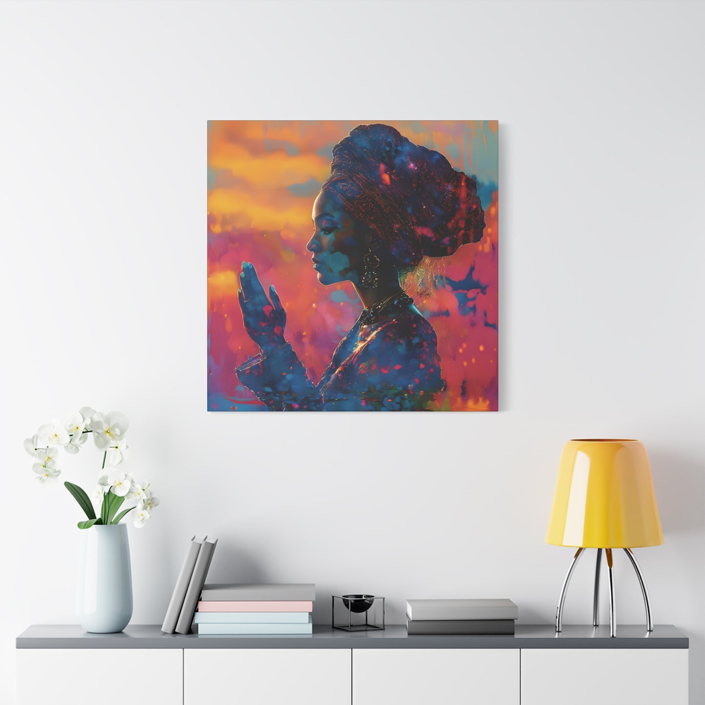 Manifest It Afrocentric Black Woman Art Canvas Wall Print - Xtreme Shopper