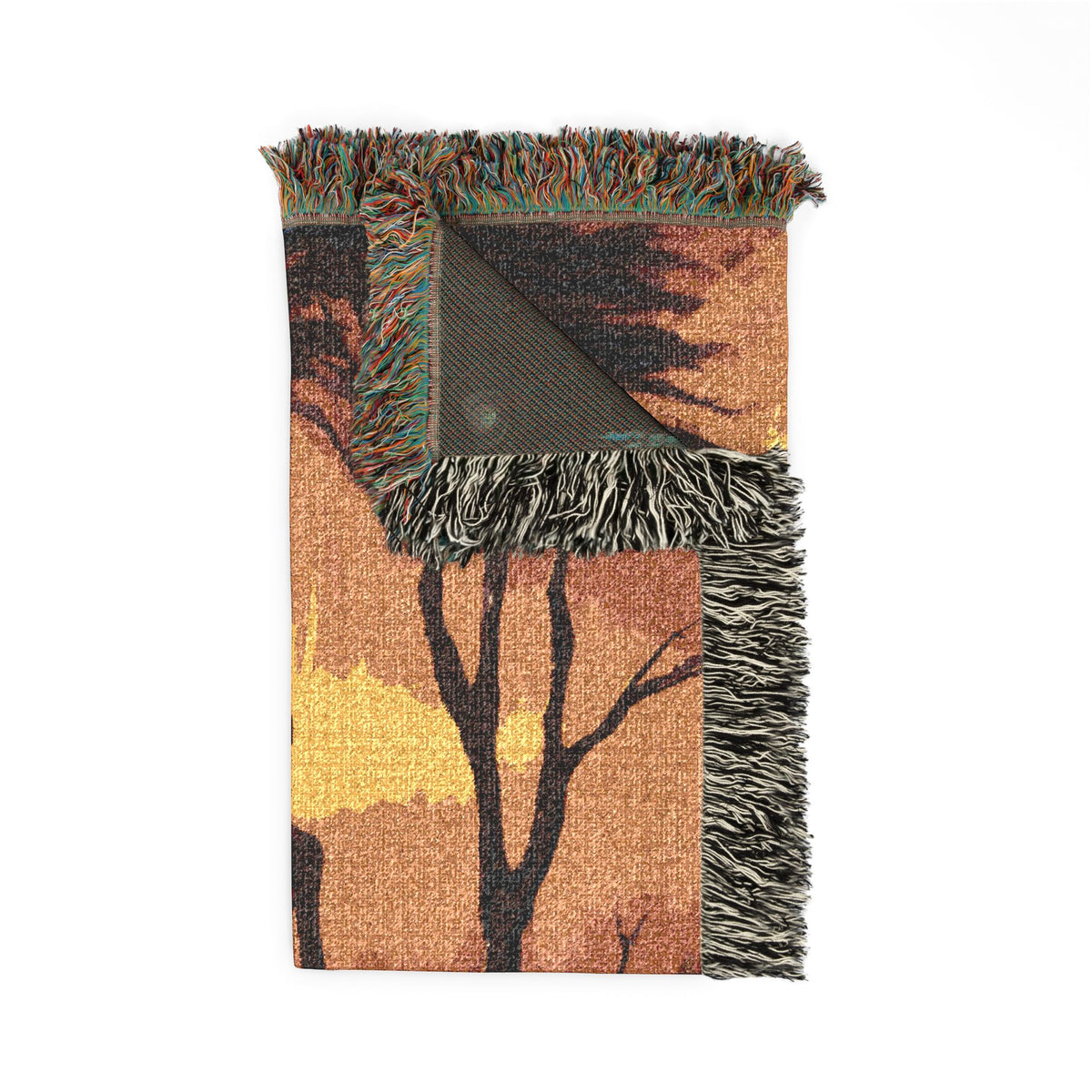 All Together Now Black Woman Art Woven Throw Blanket