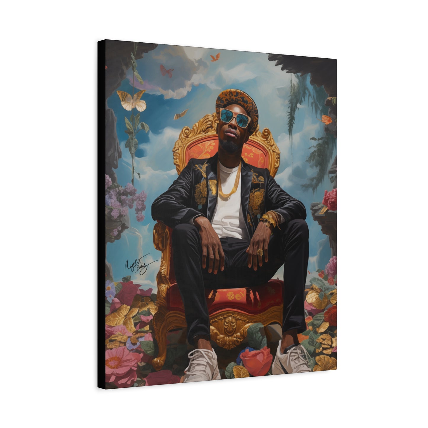 SurrealFlyism Afrocentric Black Man Art Canvas Wall Print