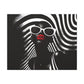 Beauty In Black And White Afrocentric Black Woman Art Canvas Wall Print