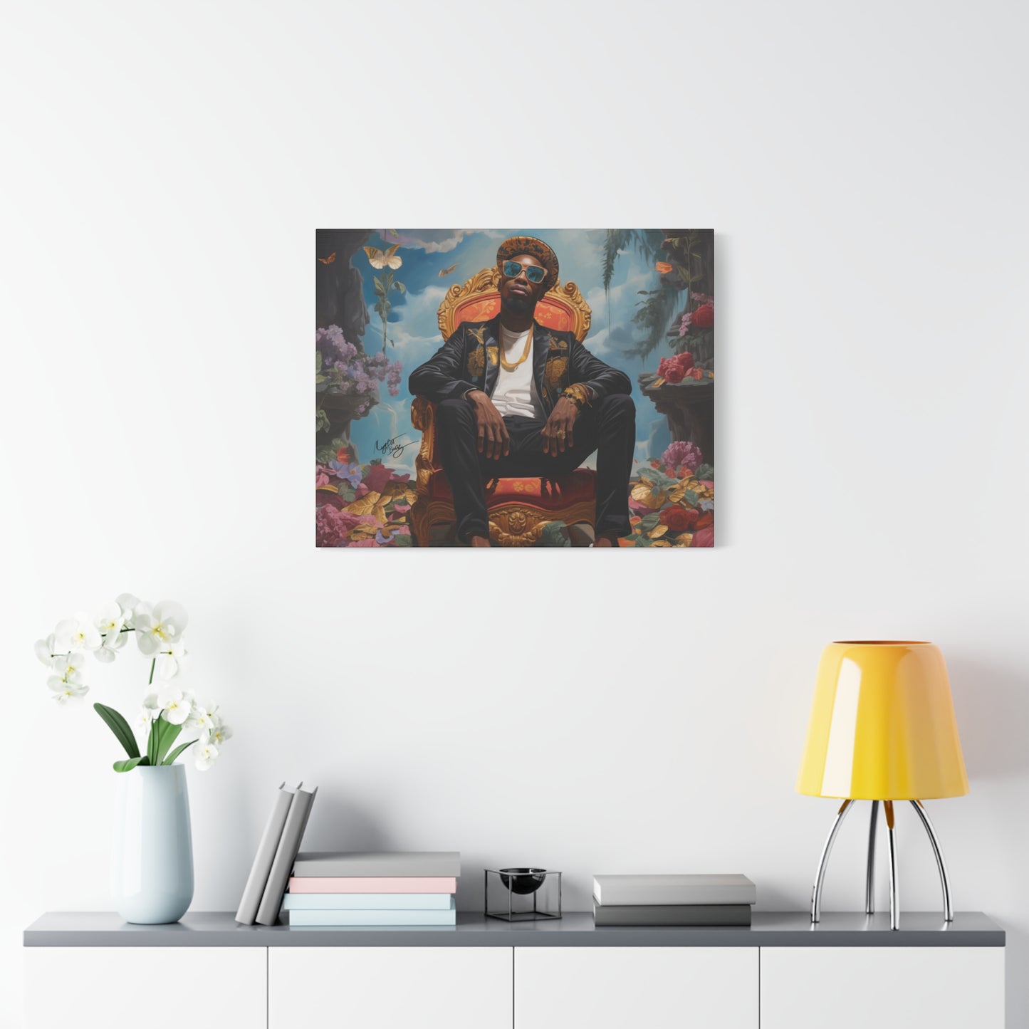 SurrealFlyism Afrocentric Black Man Art Canvas Wall Print