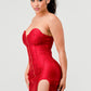 Trendy Bodycon Metallic Mini Bandage Dress