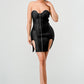 Trendy Bodycon Metallic Mini Bandage Dress