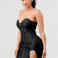 Trendy Bodycon Metallic Mini Bandage Dress