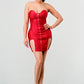 Trendy Bodycon Metallic Mini Bandage Dress