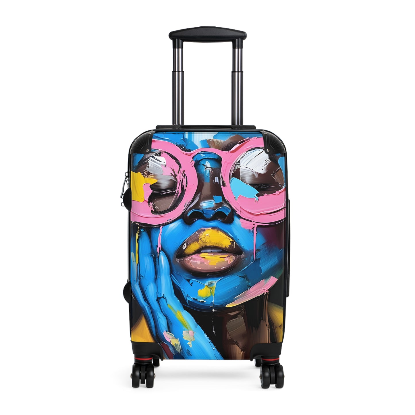 Painted In Sight Black Woman Art Hardshell Hardside Lockable Spinner Suitcase