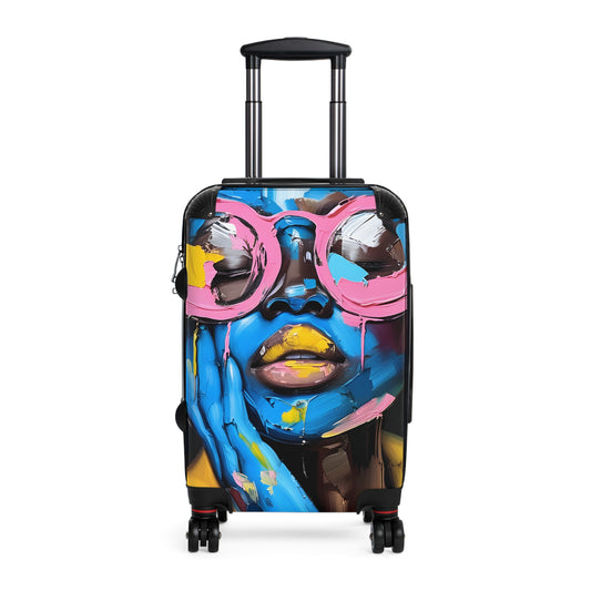 Painted In Sight Black Woman Art Hardshell Hardside Lockable Spinner Suitcase