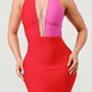 Duo Chroma Bodycon Bandage Dress