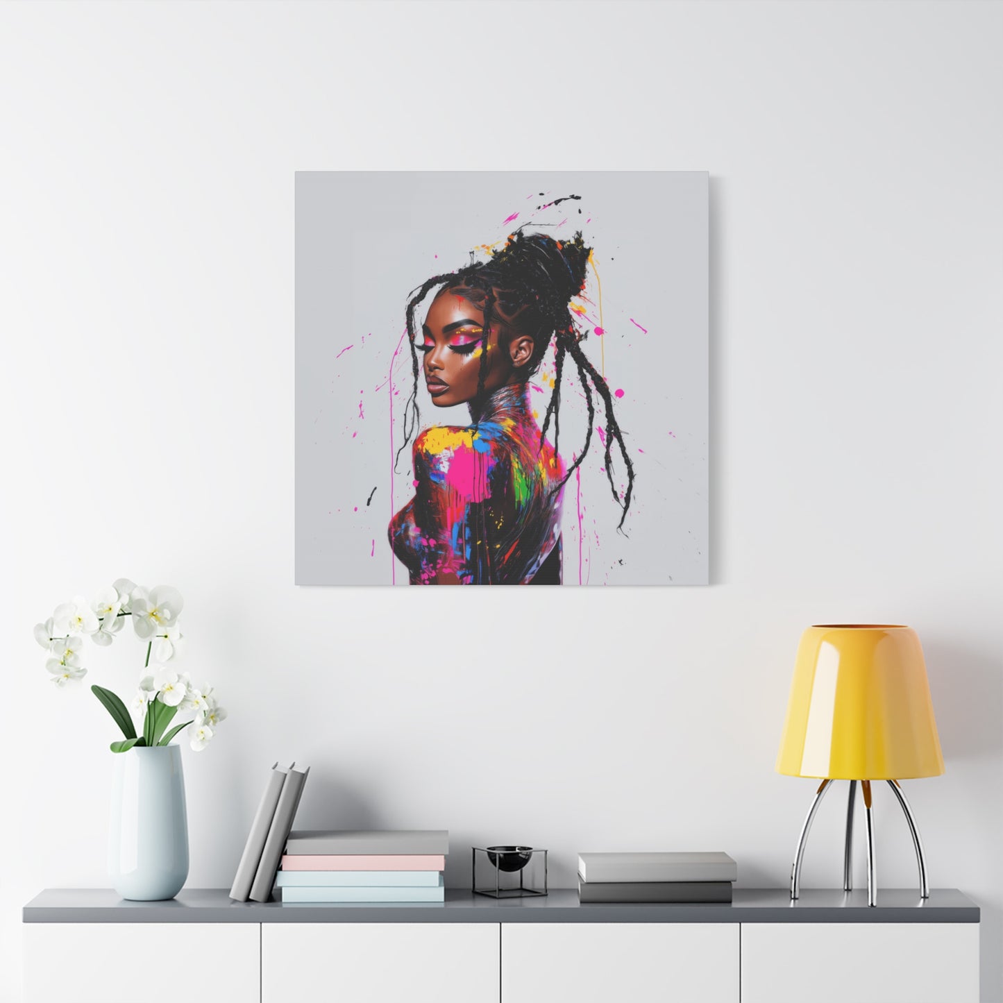 Confidence Afrocentric Black Woman Inspirational Spiritual Art Canvas Wall Print