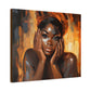 Hello Afrocentric Black Woman Art Canvas Wall Print