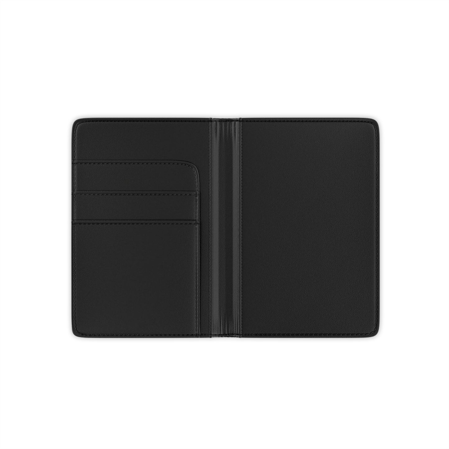 Club Trio Vegan Leather Black Art RFID Blocking Passport Cover