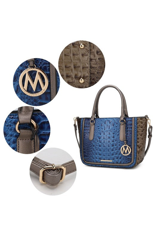 MKF Collection Faux Crocodile-Embossed Satchel Bag - Xtreme Shopper