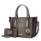 MKF Collection Faux Crocodile-Embossed Satchel Bag - Xtreme Shopper