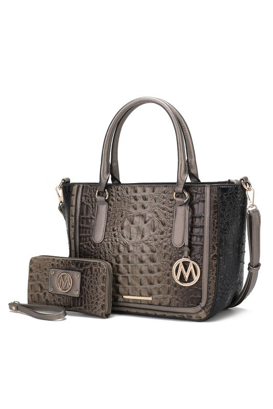 MKF Collection Faux Crocodile-Embossed Satchel Bag - Xtreme Shopper