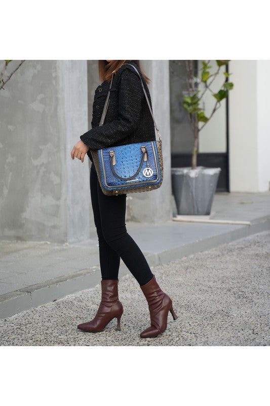 MKF Collection Faux Crocodile-Embossed Satchel Bag - Xtreme Shopper