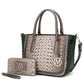 MKF Collection Faux Crocodile-Embossed Satchel Bag - Xtreme Shopper