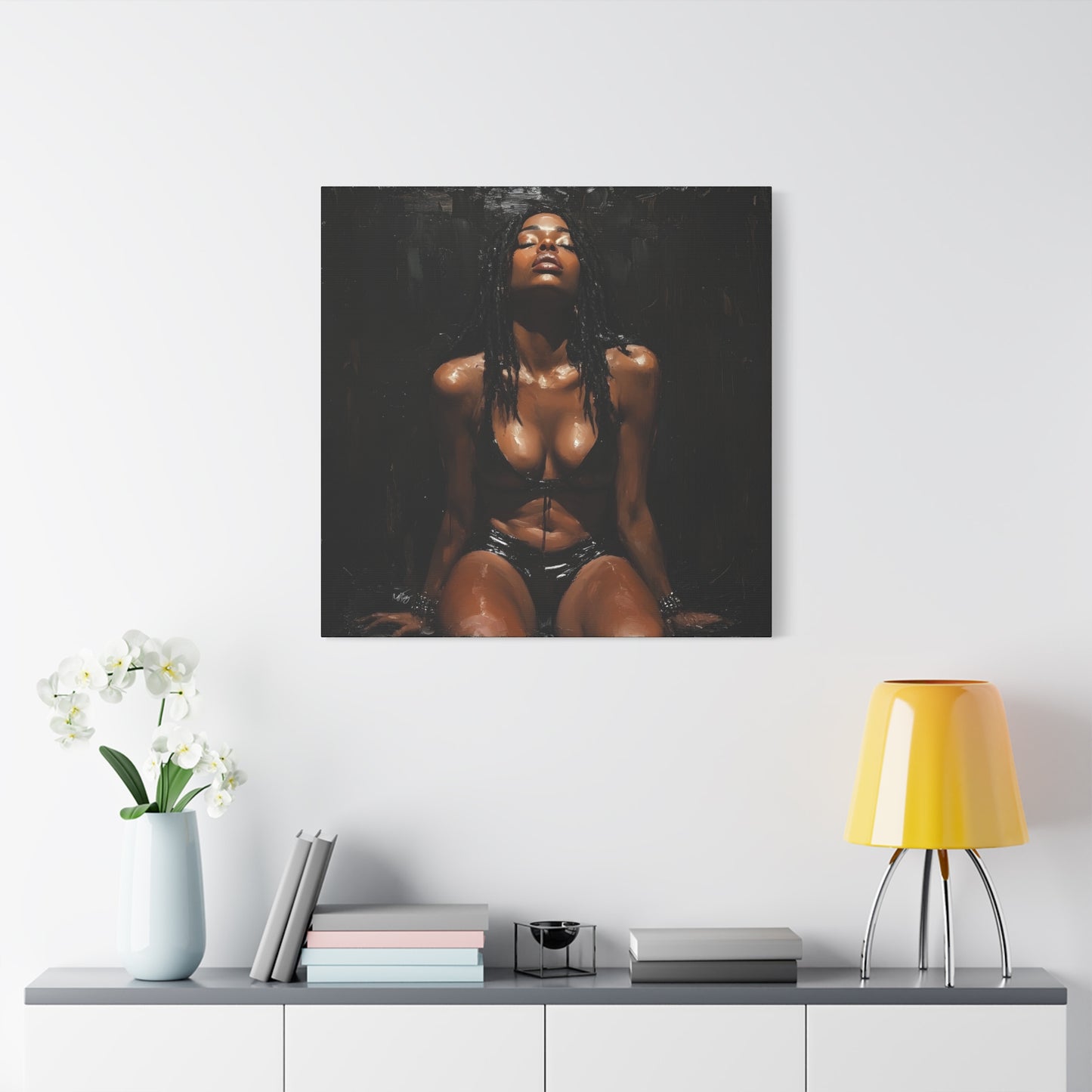 At The End Of The Day Afrocentric Black Woman Art Canvas Wall Print