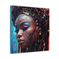 Princess Of The Past and Future Afrocentric Afrofuturism Abstract Black Artwork Canvas Wall Print