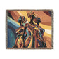 At Peace Abstract Black Woman Afrocentric Art Woven Throw Blanket - Xtreme Shopper