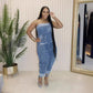 Trendy Sleeveless Harem Style Denim Jumper