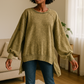 Zenana Acid Wash Exposed-Seam High Low Sweatshirt