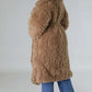 Hot Pink Snowfall Fuzzy Faux Fur Winter Heavy Belted Coat