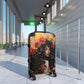 Universe Of Flowers Black Art Hardshell Hardside Lockable Spinner Suitcase Luggage