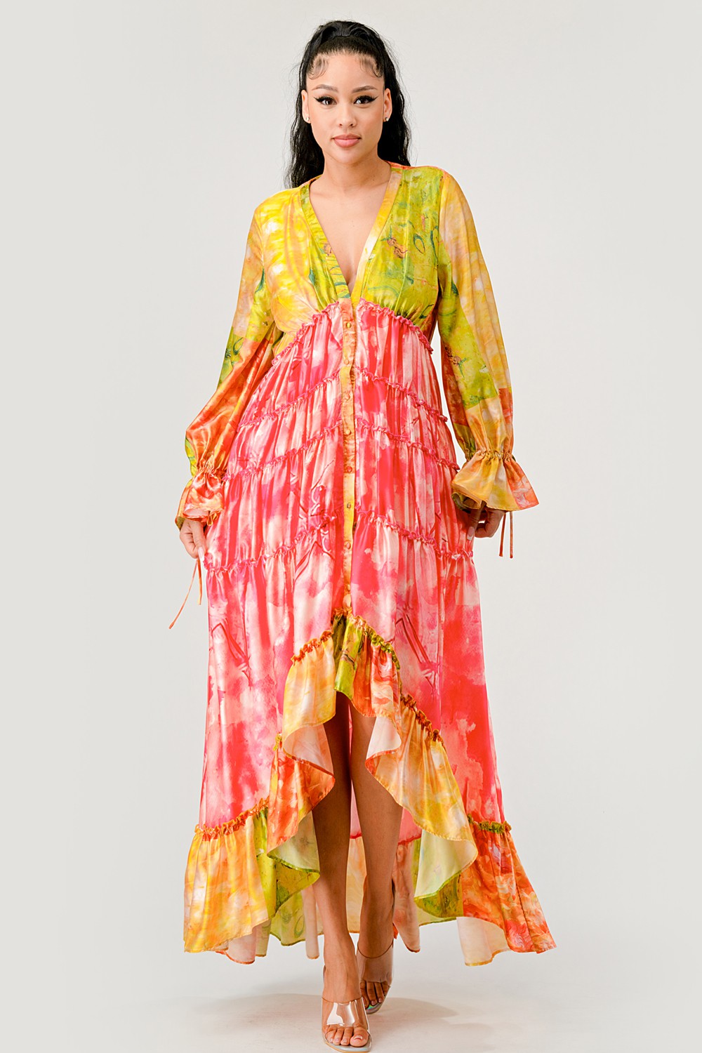 Boho Festival Sunset Breeze Tiered Maxi Dress