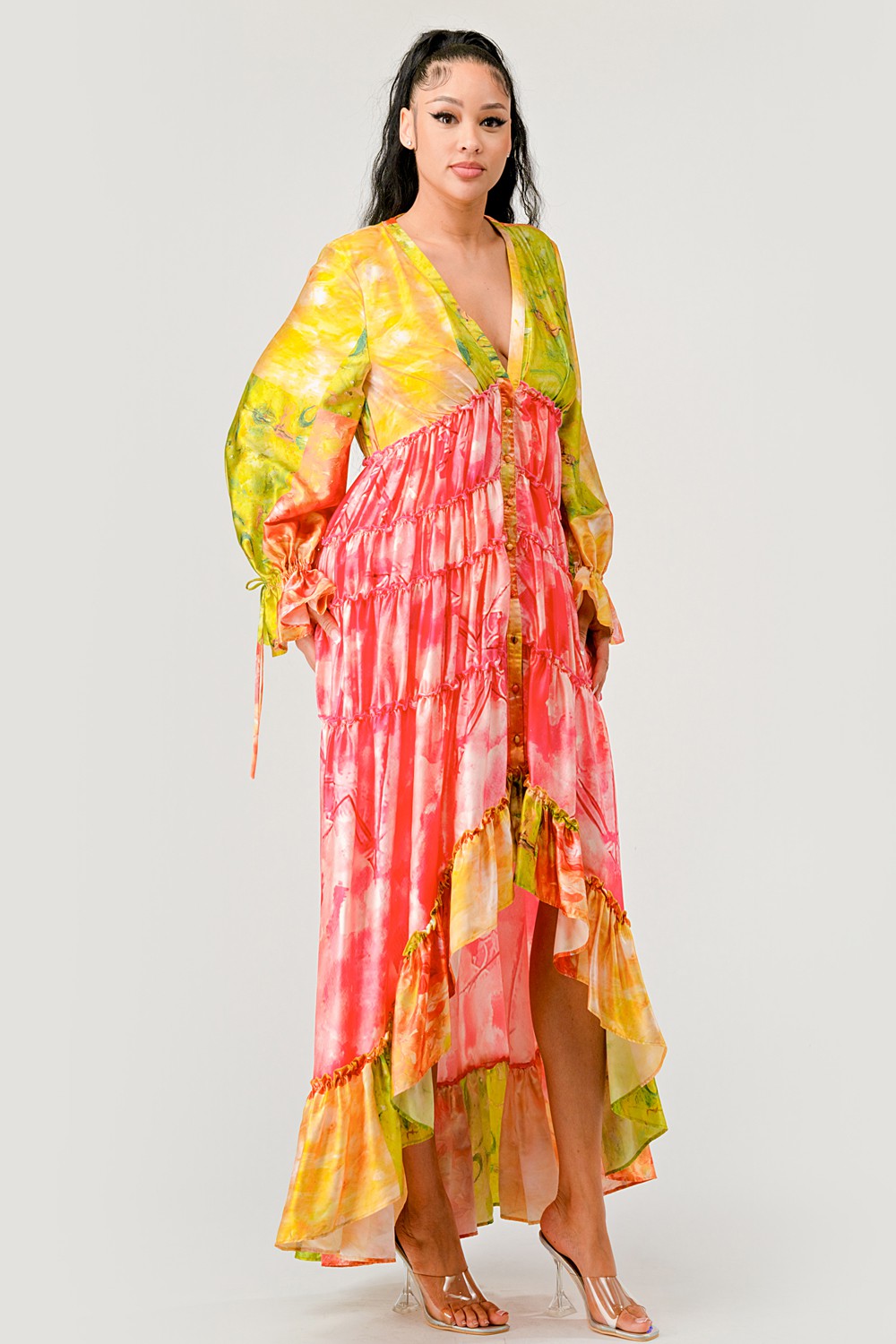 Boho Festival Sunset Breeze Tiered Maxi Dress