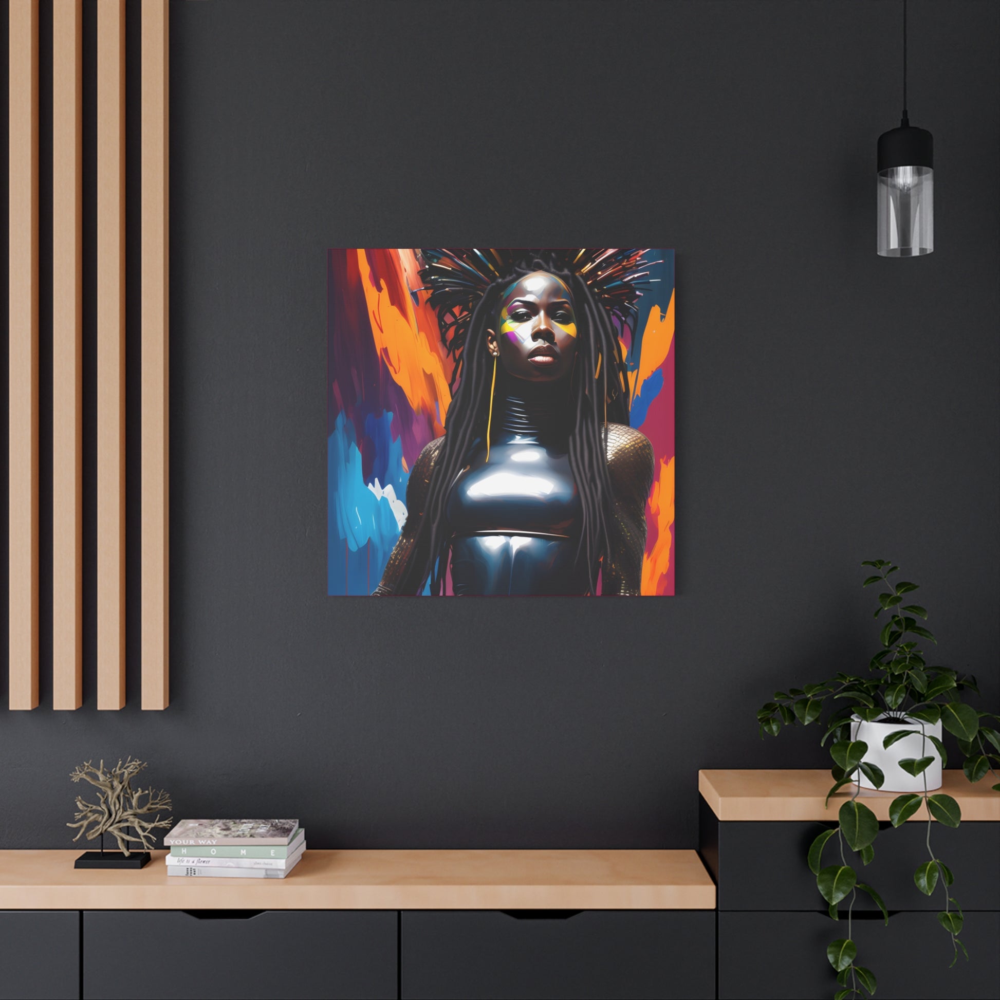 You Can't Take My Crown Abstract Black Woman Artwork Canvas Wall Print - Xtreme Shopper