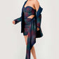 Elegance in Twilight 3-Piece Evening Wear Dress and Top Ensemble