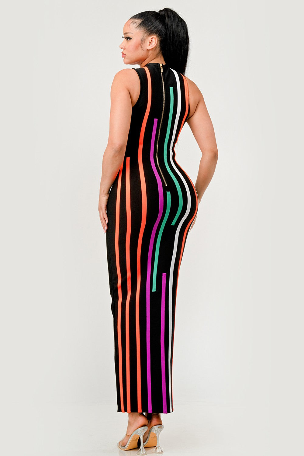 Sunset Boulevard Bodycon Maxi Dress