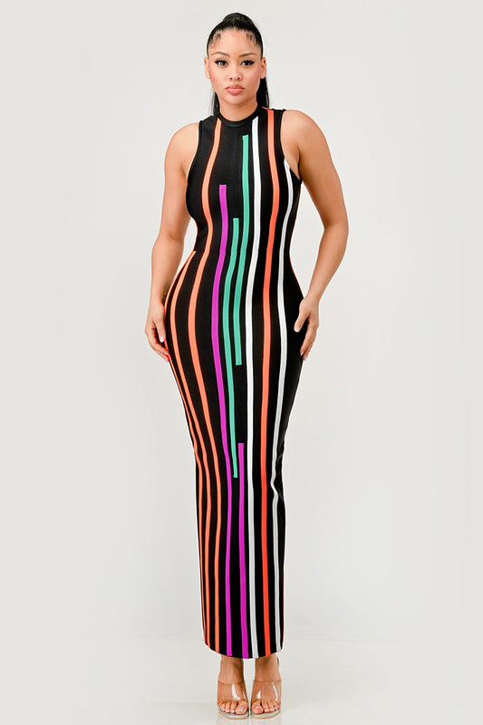 Sunset Boulevard Bodycon Maxi Dress