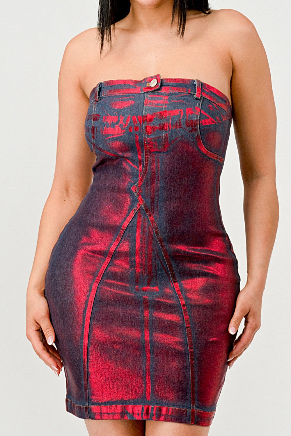 Hellcat Bodycon Denim Mini Dress
